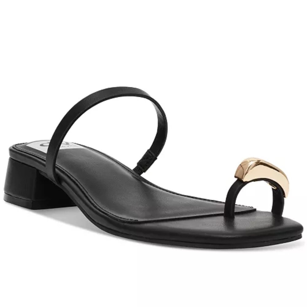 DV by Dolce Vita Black and Gold Narra Sandals